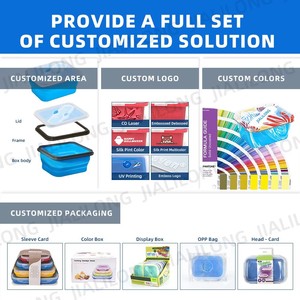 600ML Reusable Seal Collapsible Silicone Lunch Box Bowl Food Grade Microwavable Bento Silicone Food <strong>Storage</strong> <strong>Container</strong> with Fork - Product Image 6