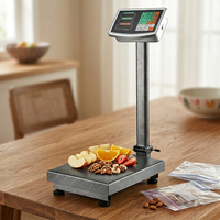Plataforma Digital Industrial, Báscula Colgante de Acero de 150 kg con Pantalla LCD/LED, Precisión de 50 g, para Tiendas de Productos Frescos