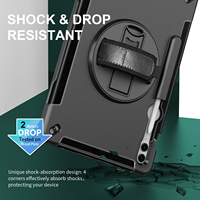 360 °   Casing Tablet Samsung Tab S10 Plus 12.4 Inch SM-X820, Anti Gores, Serbaguna, Kokoh, dengan Stand yang Dapat Diputar dan Disesuaikan
