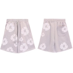 Shorts en coton imprimé avec cordon de serrage pour le streetwear et le hip-hop, <span class=keywords><strong>pantalon</strong></span> cinq-quarts pour hommes et femmes - Product Image 3