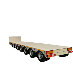 באיכות גבוהה <span class=keywords><strong>8</strong></span>-ציר פלדה נמוך מיטת פלדה חצי קדימונים מצב חדש <span class=keywords><strong>8</strong></span>-ציר קטן מיכל מיכל תחבורה שטוח חצי טריילר למשאית - Product Image 1