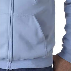 Sudadera con capucha de lana Vintage personalizable de Color sólido, chaqueta con cremallera para hombre, jersey de gran tamaño, 300 gramos, 100% algodón, Color único - Product Image 5