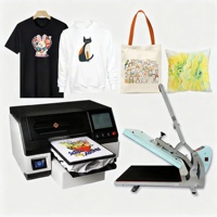 Nuevo Proveedor Dorado Surhoo, Impresora Digital Todo en Uno para Camisetas, Impresora Plana de Inyección de Tinta Automática de Alta Precisión con Pantalla Táctil, 1 Año de Garantía