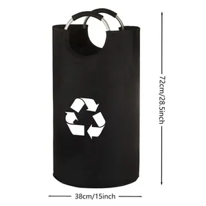 Indoor Recycling <b>Bin</b> 82L Oxford Fabric Foldable Storage Bag for Kitchen Home Dorm Laundry <b>Room</b> Garage Bedroom Daily Organization - Product Image 2