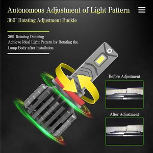 Lampadine LED per Veicoli con Separazione Termoelettrica 150W, Luminosità Estrema 11000Lm, 6500K, 9-63V, 9006 F15A per Flotte di Veicoli Tropicali - Product Image 2