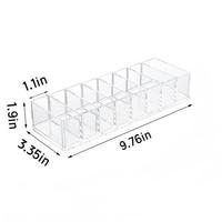 8 Fentes Acrylique Maquillage Organisateur Rectangle Compact Poudre Titulaire pour Blush Fard À Paupières Rouge À Lèvres Maquillage Affichage Mallette De Rangement