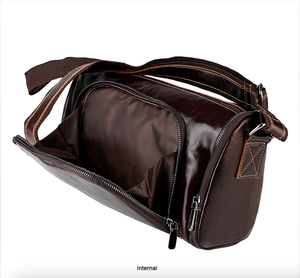 Sac à bandoulière en cuir de vache véritable Andong pour hommes, grande capacité, bandoulière réglable, sac messager, sac à main - Product Image 4