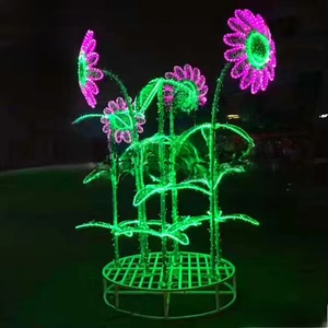 Luces decorativas LED con diseño de flor 3D grande, color personalizado, para interiores y exteriores, con clasificación IP65, para decoración navideña y festiva. - Product Image 2