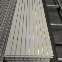 Panneau mural en PVC ignifuge Gold Line pour plafond intérieur d'appartement, panneau en PVC cannelé pour le marché indien
