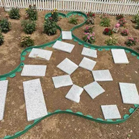 Sunsbuild Barrière en PE de type L de 5 cm pour gazon et pierres, résistante à l'eau, bordure de pelouse brune et verte pour la décoration du jardin
