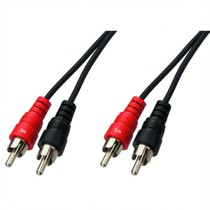 Stereo <b>Cable</b> 2x Rca Male To 2x Rca Male 5 Meter Audio <b>Video</b> Connection - Product Image 2