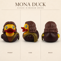 B.DUCK Série Musée Mona Duck, Figurine Miniature en PVC Vinyle, Figurine d'Action, Jouet Canard en Caoutchouc, Boîte Mystère, Personnalisation OEM
