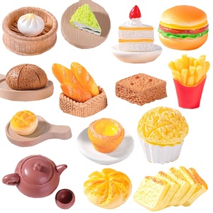 Miniaturas de Comida de Resina, Figuras de Desayuno, Pastel, Pan, Hamburguesa, Adornos de Escritorio, Accesorios para Casa de Muñecas DIY - Product Image 1