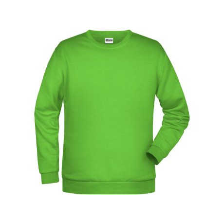 Classic Crew Neck Sweatshirt for Men Basic 3D Embroidered Anti-Wrinkle Anti-Shrink Solid Pattern with Screen Printed Design