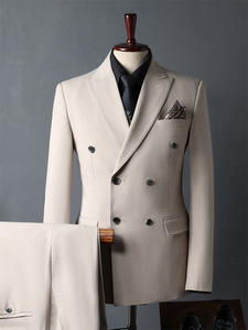 2025 Mới Giản Dị Mens Phù Hợp Với 2 Mảnh Đôi Ngực Người Đàn Ông Phù Hợp Với Chú Rể Đám Cưới Blazer Người Đàn Ông - Product Image 3