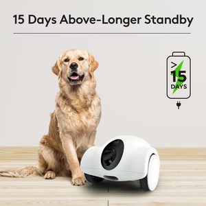 Automatic Small Animal Feeder <b>Camera</b> 1080P <b>Wifi</b> 360 Move 2-Way Audio App Charge 30 Days Standby Eco-Friendly - Product Image 2