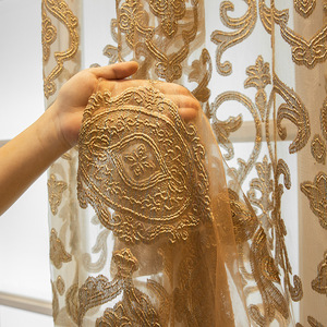 Bán buôn sang trọng Grommet-Dệt Sheer Voile Windows rèm xếp li đính cườm thiết kế khách sạn nhà văn phòng bao gồm trang trí bóng râm - Product Image 4