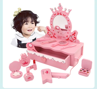 YOUBEIER Fashion 36 pièces Jouets éducatifs Montessori Outils de maquillage Accessoires de jeu en bois multicolores Entraînement physique pour enfants