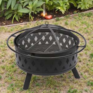 Parrillas redondas para barbacoa Fogata para cocina al aire libre Chimenea elegante y funcional para entretenimiento - Product Image 6