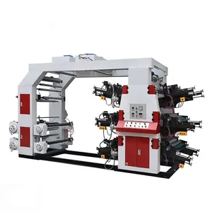 High Speed Six Color Small Paper Bag & Polyethylene Plastic Film Flexographic Printing Press Machine Price