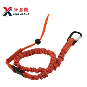 XYL高品质单登山扣工具挂绳，带可调环安全反光坠落保护工具挂绳 - Product Image 4