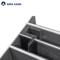 APEX CASES - Étui en aluminium personnalisé avec roulettes pour moniteur à écran plat LED LCD Plasma TV double 43-50 pouces, étui de transport réglable, étui de vol
