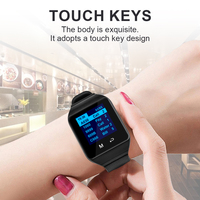 Montre Pager OEM 433,92 MHz avec Récepteur Horloge, Bouton d'Appel Longue Portée, Montre Tactile Sans Fil pour Serveurs, Idéale pour les Restaurants