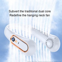 Ventilateur de cou suspendu avec écran numérique, ventilateur sans lame, ventilateur de cou portable, mini climatiseur, ventilateurs électriques rechargeables par USB