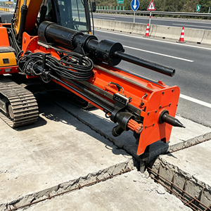 Mesin Pemisah Batu Hidrolik 2-in-1 yang Dipasang pada Excavator Berat untuk Konstruksi Pertambangan - Product Image 1