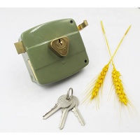 Serrure de porte sécurisée à encastrer, pêne dormant, ensemble de verrous à cylindre gauche, 5 clés pour la sécurité de la maison et des portails