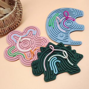 แผ่นซิลิโคนการ์ตูนเสริมพัฒนาการทางประสาทสัมผัสสำหรับเด็กทารก แผ่นกิจกรรมเสริมประสาทสัมผัสสำหรับฝึกสัมผัส พัฒนาการทางสติปัญญาสำหรับเด็ก - Product Image 2