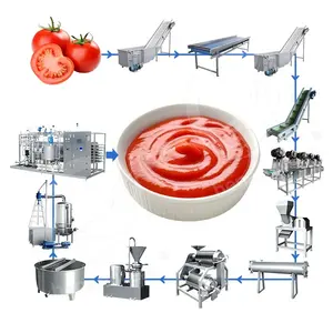 OCEAN Tomato Puree Make Machine Fully Automatic Tin Tomato Paste Manufacture Machine Ketchup Maker Process Plant