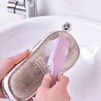 Lot de 5 kits de nettoyage ménager multifonctionnels en plastique durable : mini balai, pelle à poussière, raclette à eau, brosse à chaussures, brosse à récurer les mains, brosse à casseroles