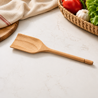 Ensemble d'ustensiles de cuisine durables en bois d'acacia naturel de qualité supérieure, spatules, sans danger pour les aliments, durables, fabriquées à la main, en bois massif