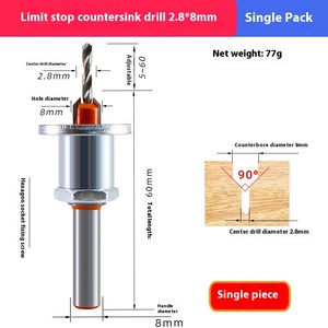 高速鋼合金カウンターサンクルドリルビットCNCテーパー穴木工ステップドリルヘッドねじ取り付け - Product Image 4
