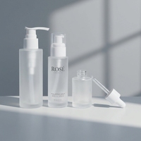 Emballage cosmétique écologique rechargeable, conteneur transparent givré pour huile corporelle, lotion corporelle, 200 ml