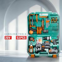 Ensemble combiné d'outils électriques OEM Perceuse sans fil Autres clés à main Coffret à outils Kits d'outils