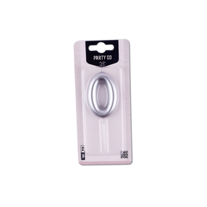 Bougie Chiffre 7cm Argentée Anti-Goutte pour Décoration de Gâteau d'Anniversaire - Product Image 1