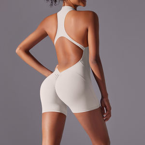 <span class=keywords><strong>Tuta</strong></span> Sportiva Aderente ad Alta Elasticità con Zip, Monopezzo per Yoga e Fitness - Product Image 5