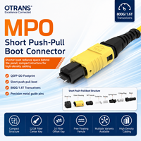 Connecteur optique MPO compact haute densité à connexion rapide pour FTTH, centre de données, réseaux 5G et cloud