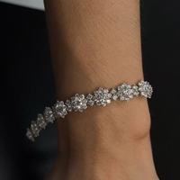 Bracelet et collier SANYI en or massif 18 carats certifié IGI, diamant rond brillant de taille princesse fantaisie cultivé en laboratoire, pour hommes et femmes