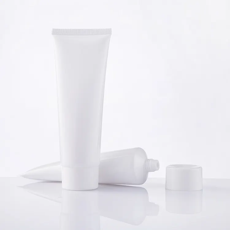 Articolo in Stock tubo per campioni morbido bianco lucido di piccole dimensioni da 5ml con coperchio a vite in plastica
