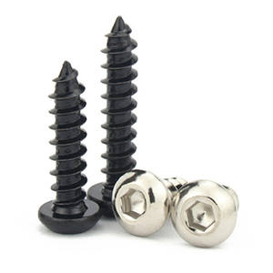 M2 X 5mm M3 X 12mm Acier zingué noir Pan Round Button Head Hex Socket Tôle <span class=keywords><strong>Vis</strong></span> autotaraudeuse <span class=keywords><strong>Vis</strong></span> hexagonale - Product Image 4