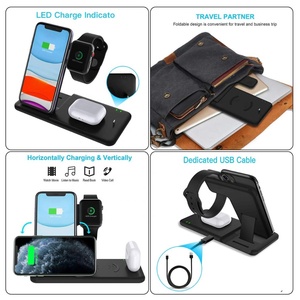 Base de Carga Inalámbrica 4 en 1 Q20, Soporte de Carga Rápida para <span class=keywords><strong>Apple</strong></span> <span class=keywords><strong>Watch</strong></span>, para Airpods, <span class=keywords><strong>Cargador</strong></span> Inalámbrico para <span class=keywords><strong>iPhone</strong></span> 13 - Product Image 6