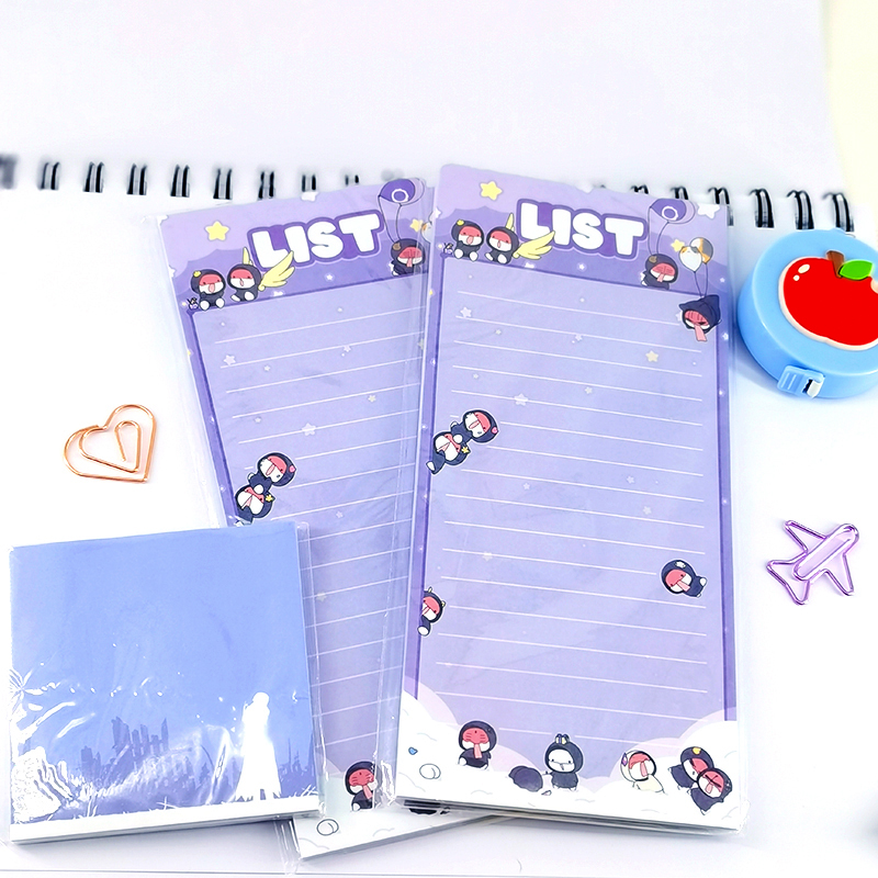 Custom print kawaii stationery paper notepad a5 manufacturer
