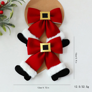 Handmade High Quality Belt with Red <b>Christmas</b> Bow Charm Customized DIY <b>Christmas</b> <b>Tree</b> Ornament Sock Bow - Product Image 6