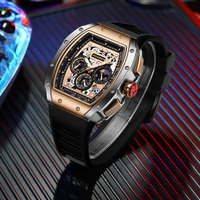 Montre à quartz étanche pour homme FB0015, style dessin animé, simple, avec calendrier, trois aiguilles, secondes courantes, date et luminescence, cadeau pour garçon