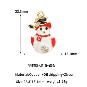 2025 dibujos animados Rosa dinosaurio coño colgante rojo circón fresa colgante avión conejito muñeco de nieve colgante para mujer joyería regalo - Product Image 6