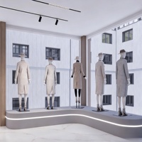 Portant à vêtements rotatif et pliable sur pied en métal personnalisé, facile à assembler, pour la rénovation de magasins de vêtements