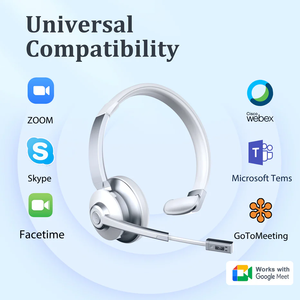 Duy Nhất Tai Nghe Bt Tai Nghe HD Mic 24 Giờ <span class=keywords><strong>Pin</strong></span> Trọng Lượng Nhẹ Mono Siêu Chất Lượng Tai Nghe Cho Trình Điều Khiển Văn Phòng Trung Tâm Cuộc Gọi - Product Image 4